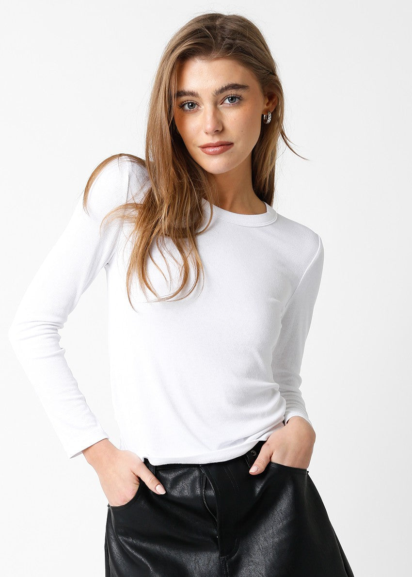 WHITE LONGSLEEVE TOP
