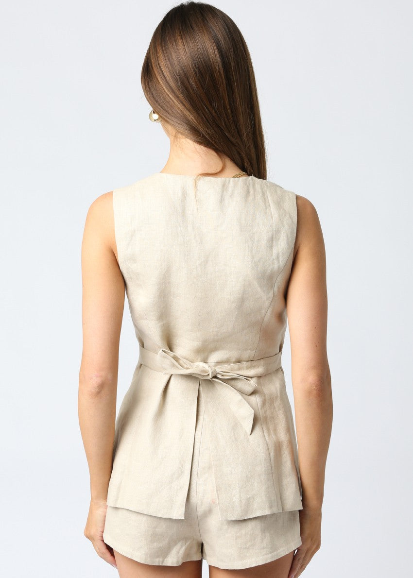 CORA LINEN VEST