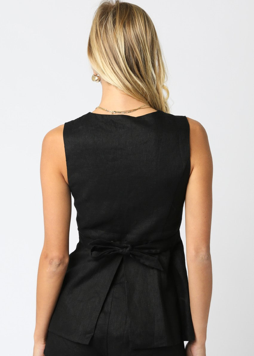 CORA LINEN VEST