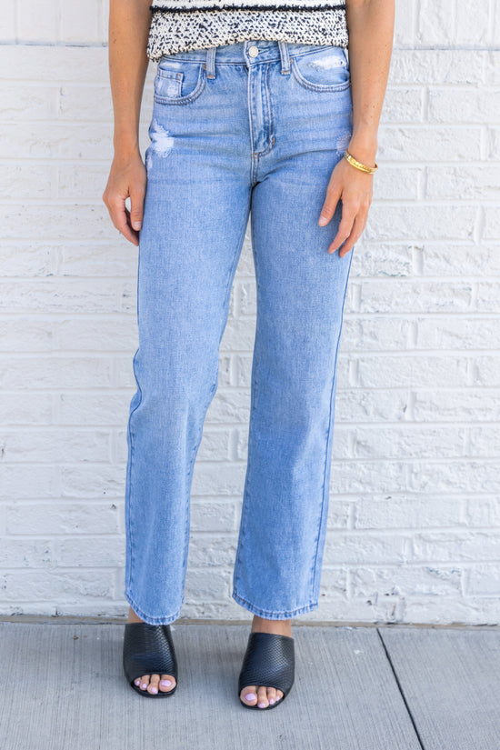 Load image into Gallery viewer, ALICE LIGHT DENIM JEANS
