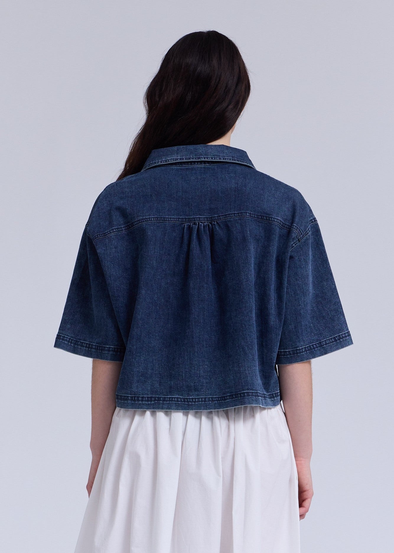 JULES DENIM CROPPED TOP