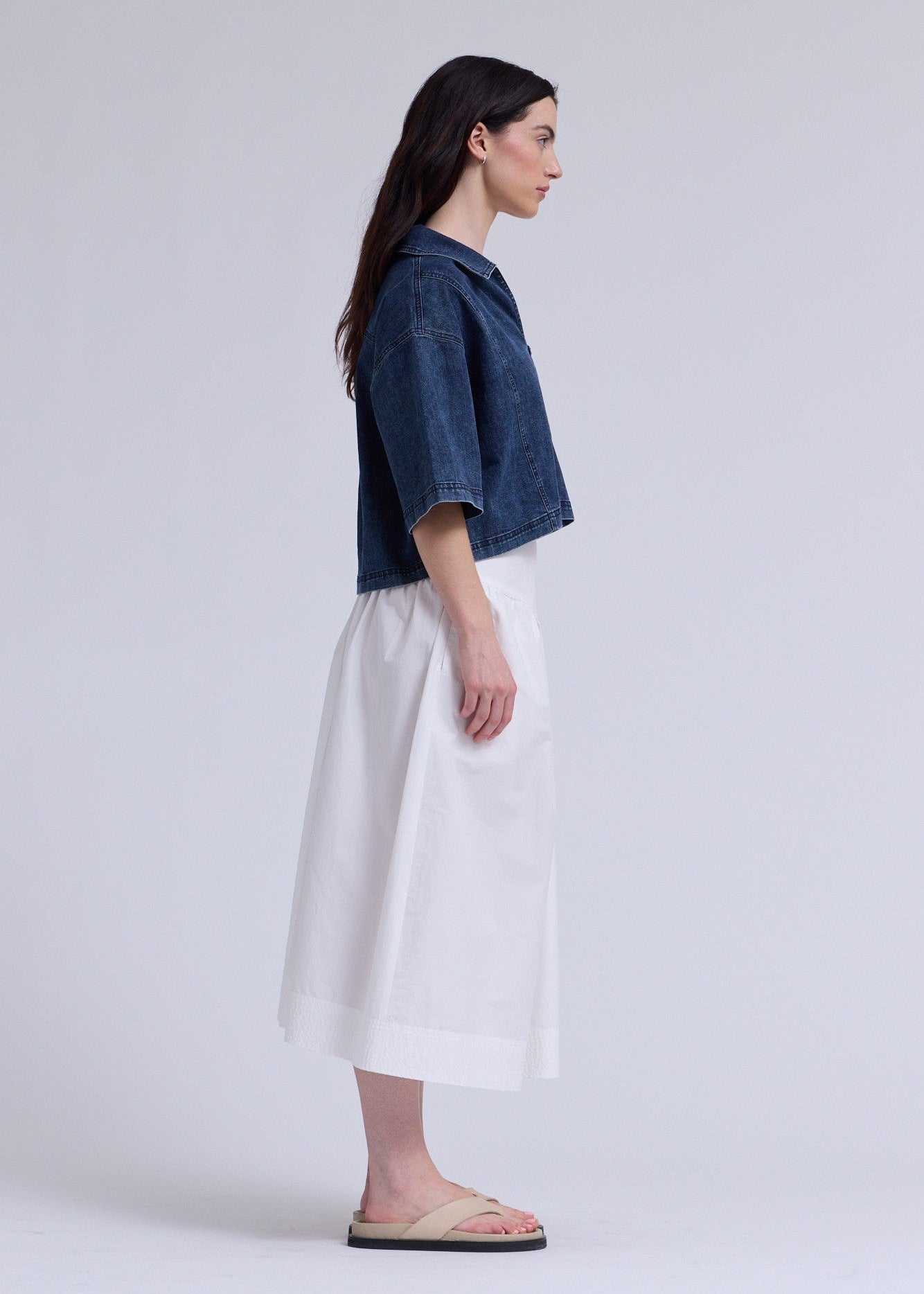 JULES DENIM CROPPED TOP