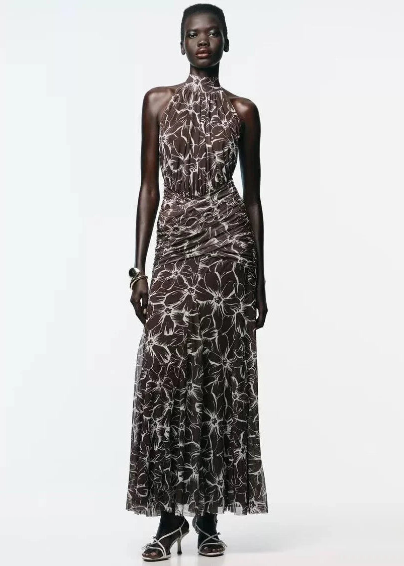 ARIA HALTER MAXI DRESS