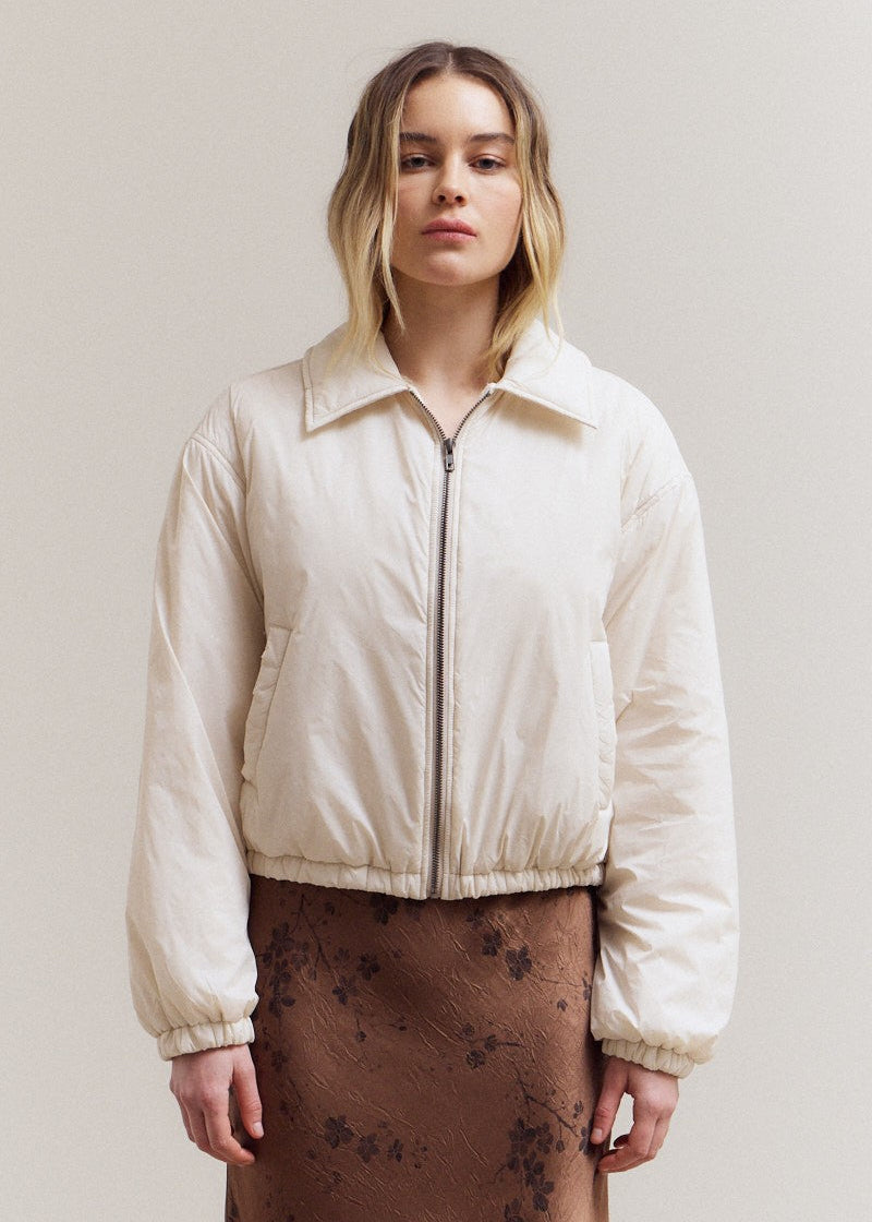 BUBBLE HEM BOMBER JACKET
