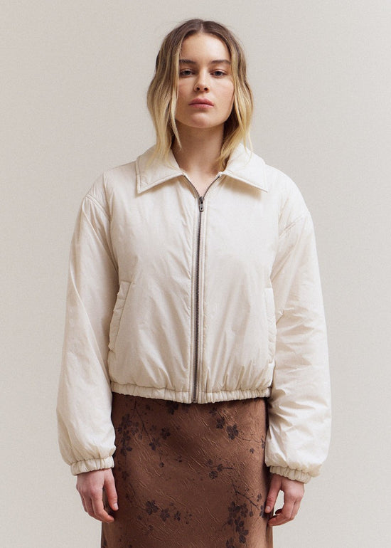 BUBBLE HEM BOMBER JACKET