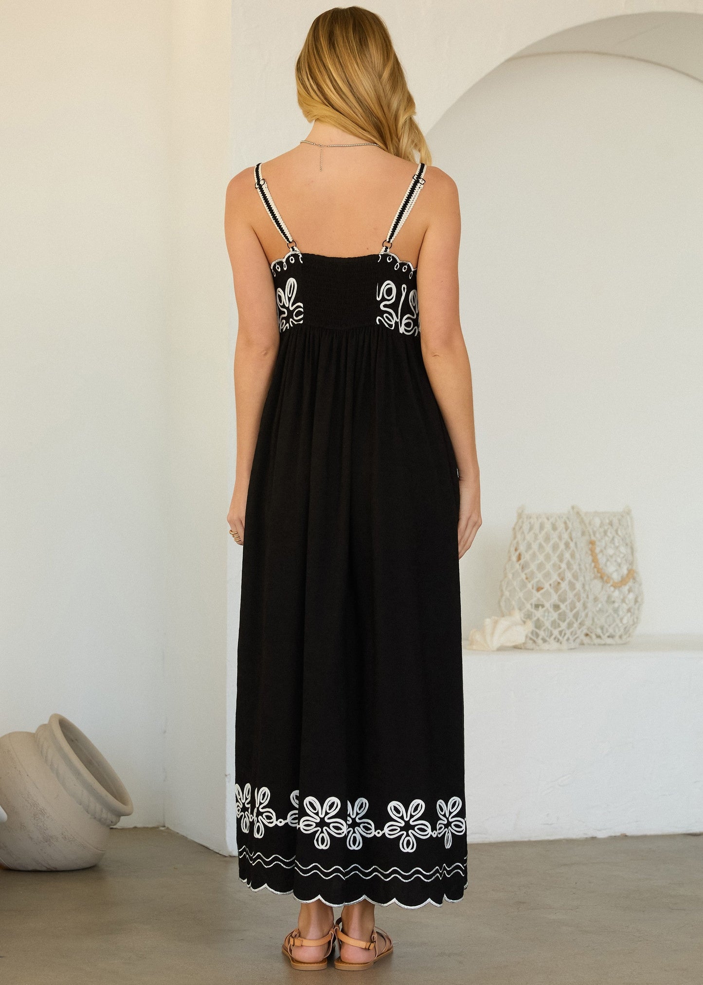 MELISSA EMBROIDERED MAXI DRESS