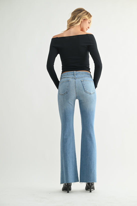 JBD MID-RISE STRAIGHT BOOTCUT JEANS – MEDIUM WASH