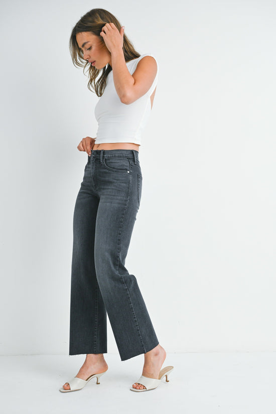 GREY SLIM PALAZZO WITH SCISSOR CUT – MODERN & FLATTERING FIT