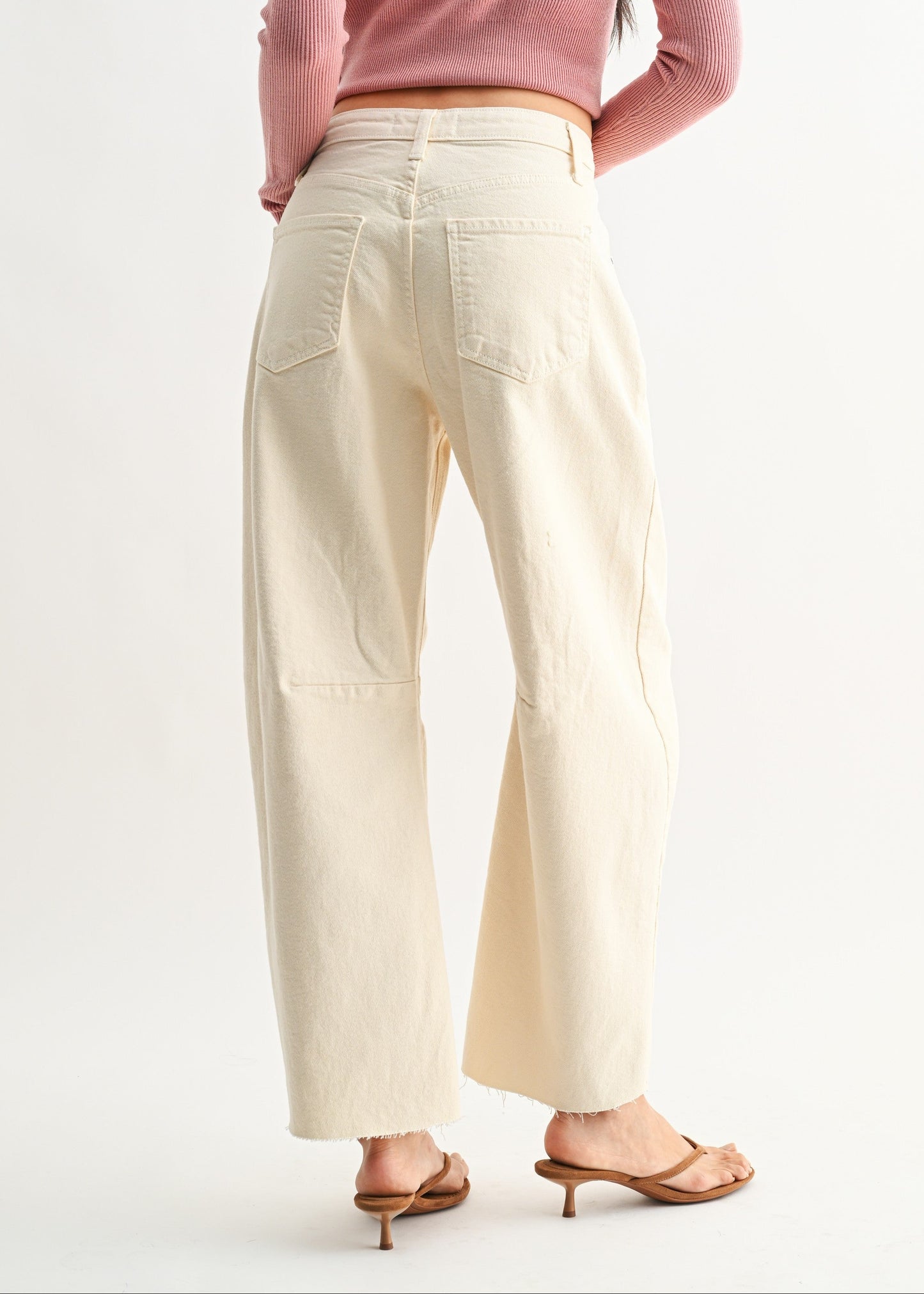 REEMA ALMOND BARREL JEANS