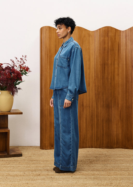 BALSAMINE BLUE DENIM PANTS