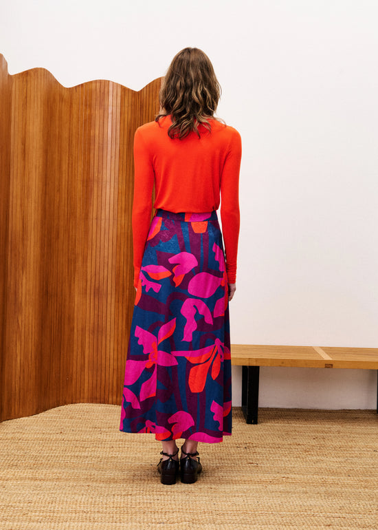 FRNCH BURMESE GEO FLOWERS SKIRT