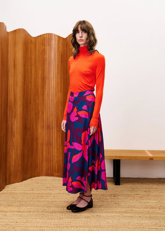 FRNCH BURMESE GEO FLOWERS SKIRT