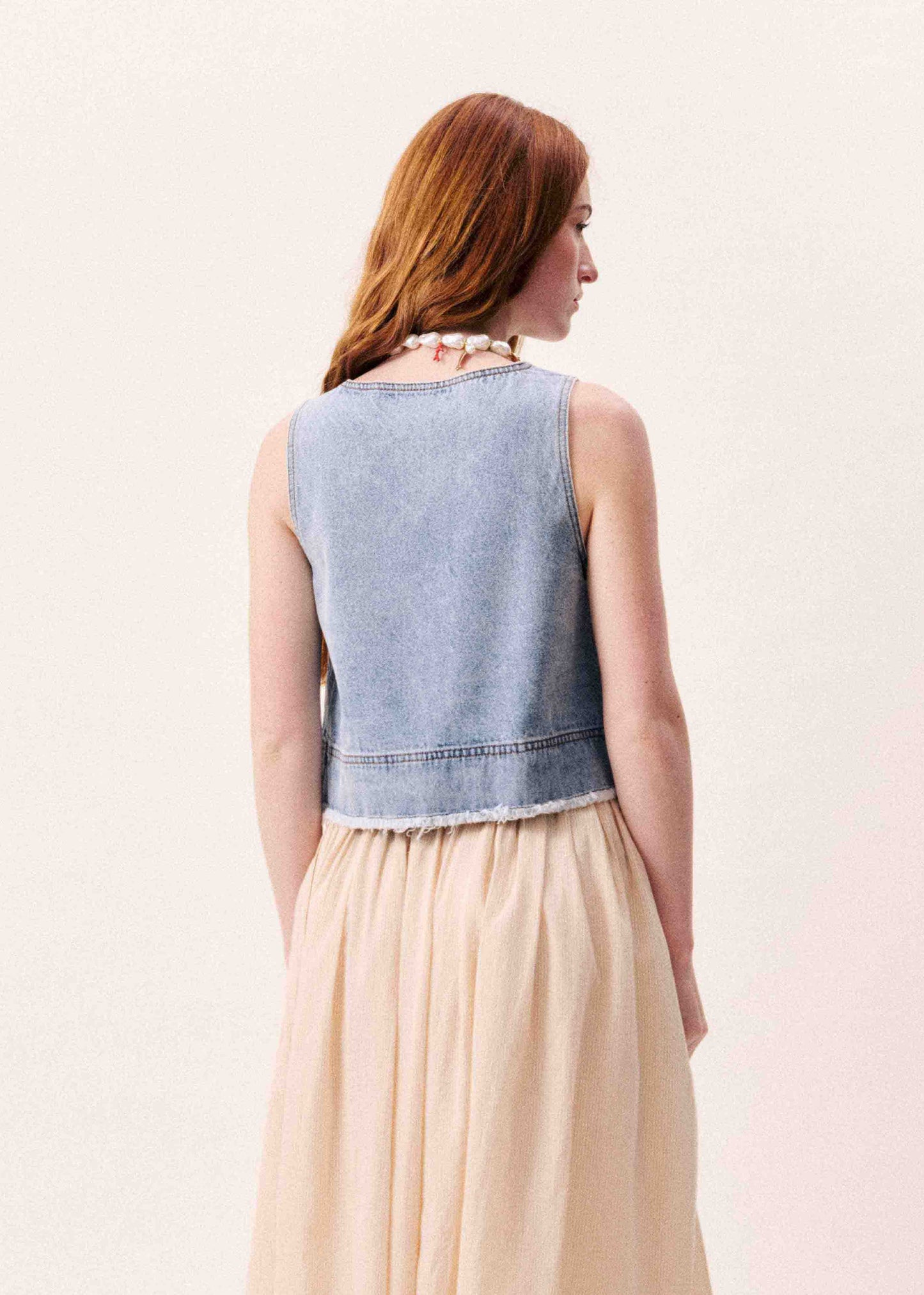 AQUALINA BLUE DENIM TOP