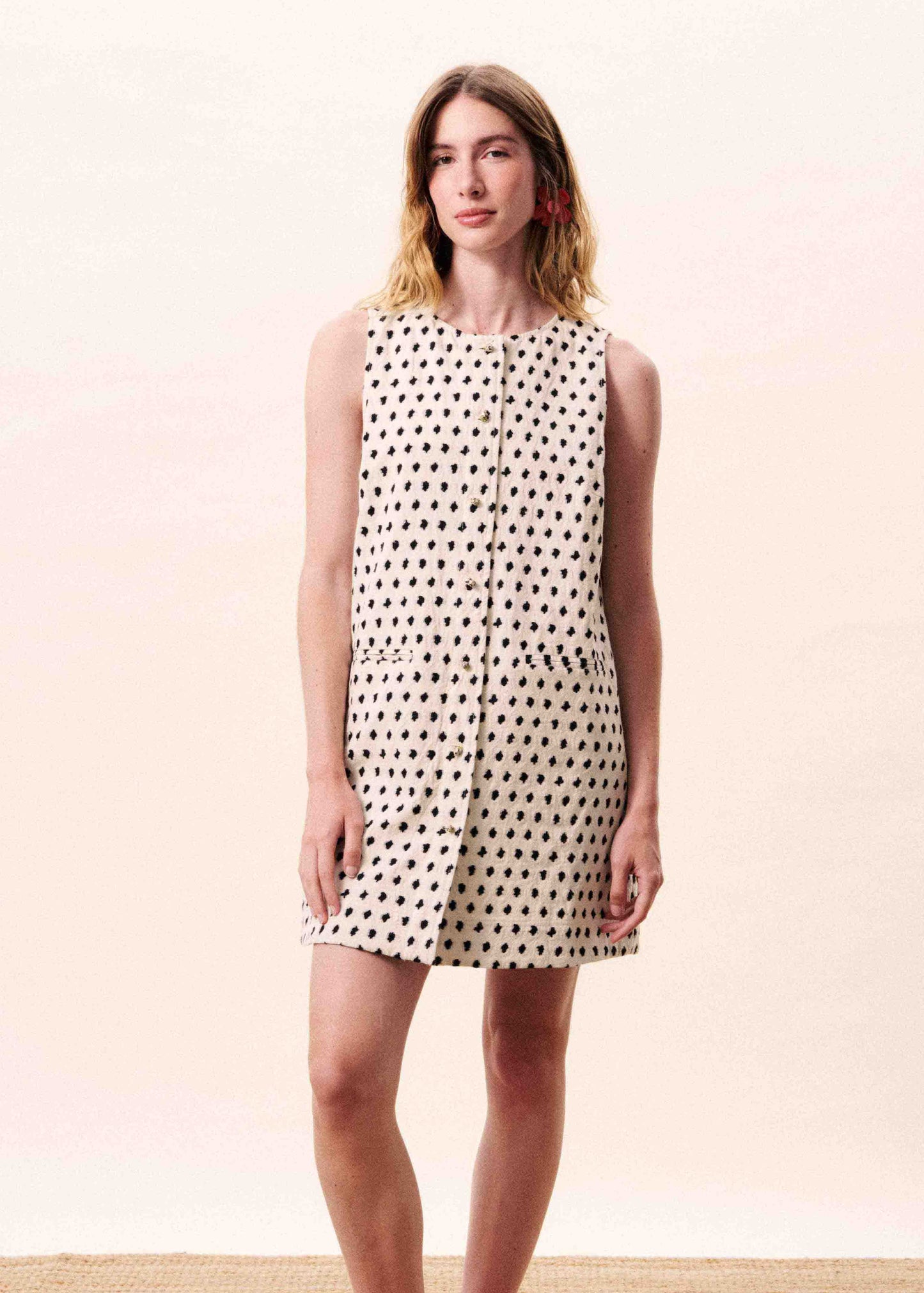 TAMARINIA CREAM DIAMOND DRESS