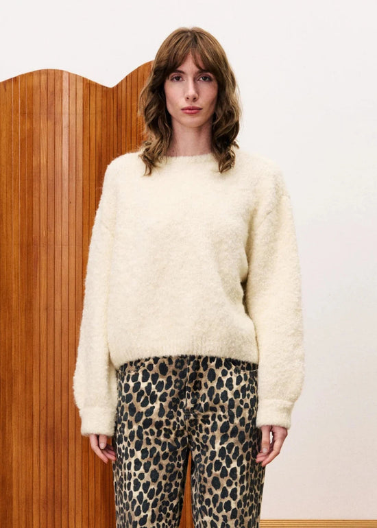 FRNCH LONGSLEEVE CAMELIA SWEATER – CREAM