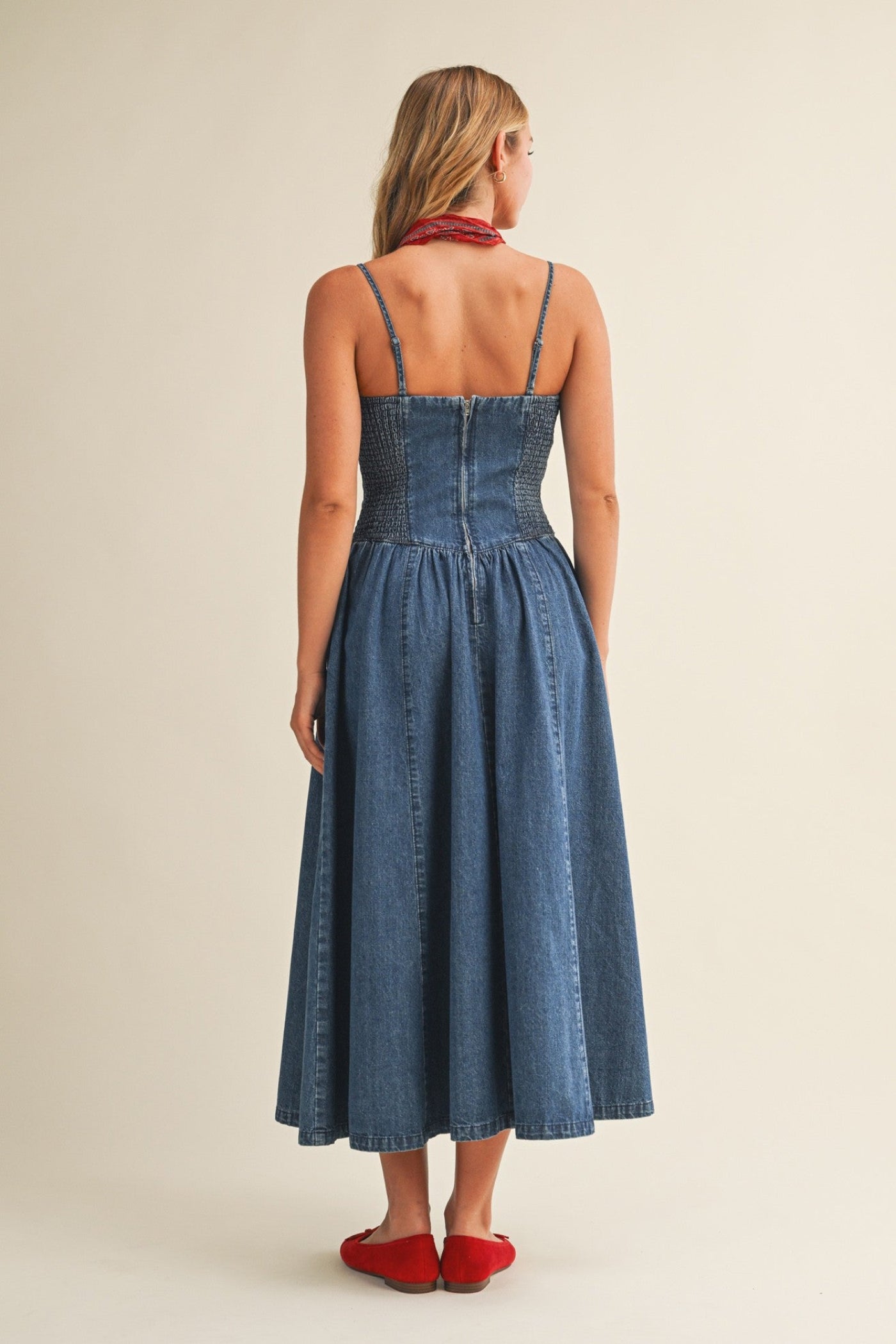 KENDALL DENIM MIDI DRESS