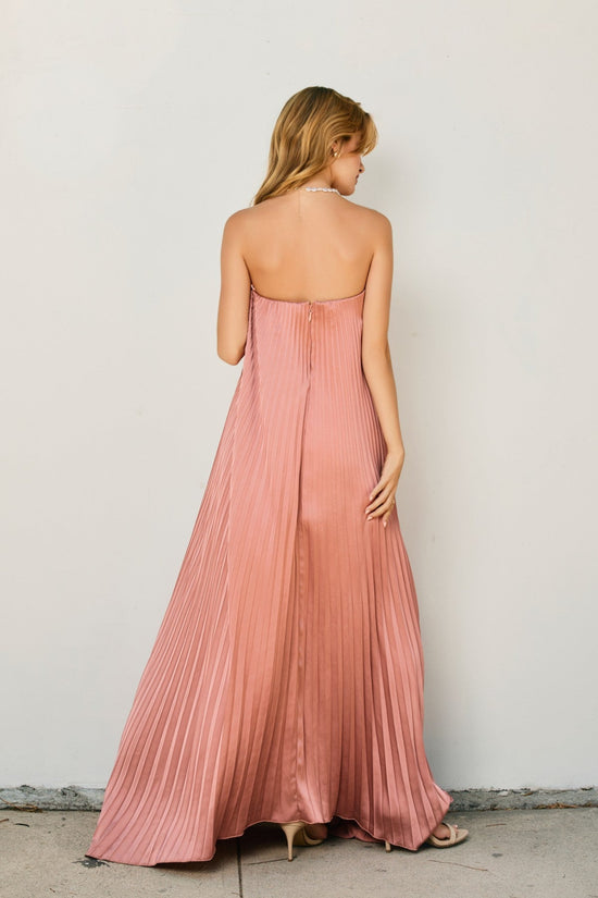 DRESS FORUM PLEATED MAXI COLUMN DRESS – HAZEL