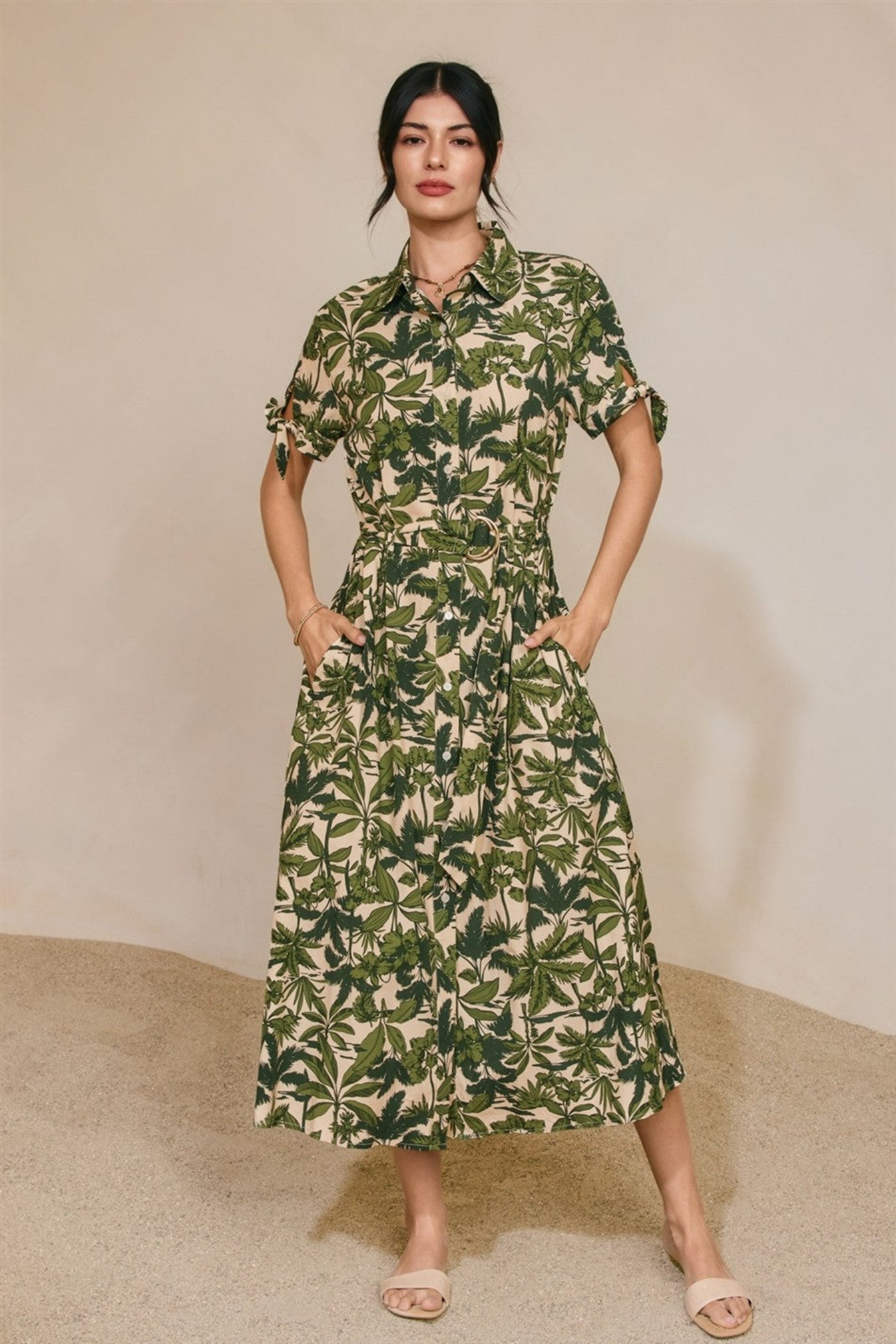 TROPICAL SHIRT DRESS