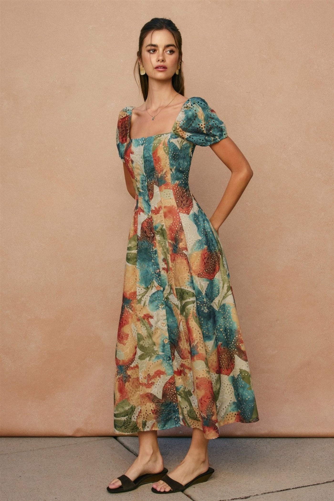 TROPICAL PRINT DRESS