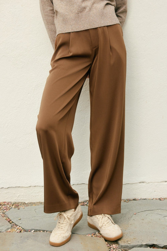 DRESS FORUM TERRA HUSH WIDE LEG PANTS – CHOCOLATE