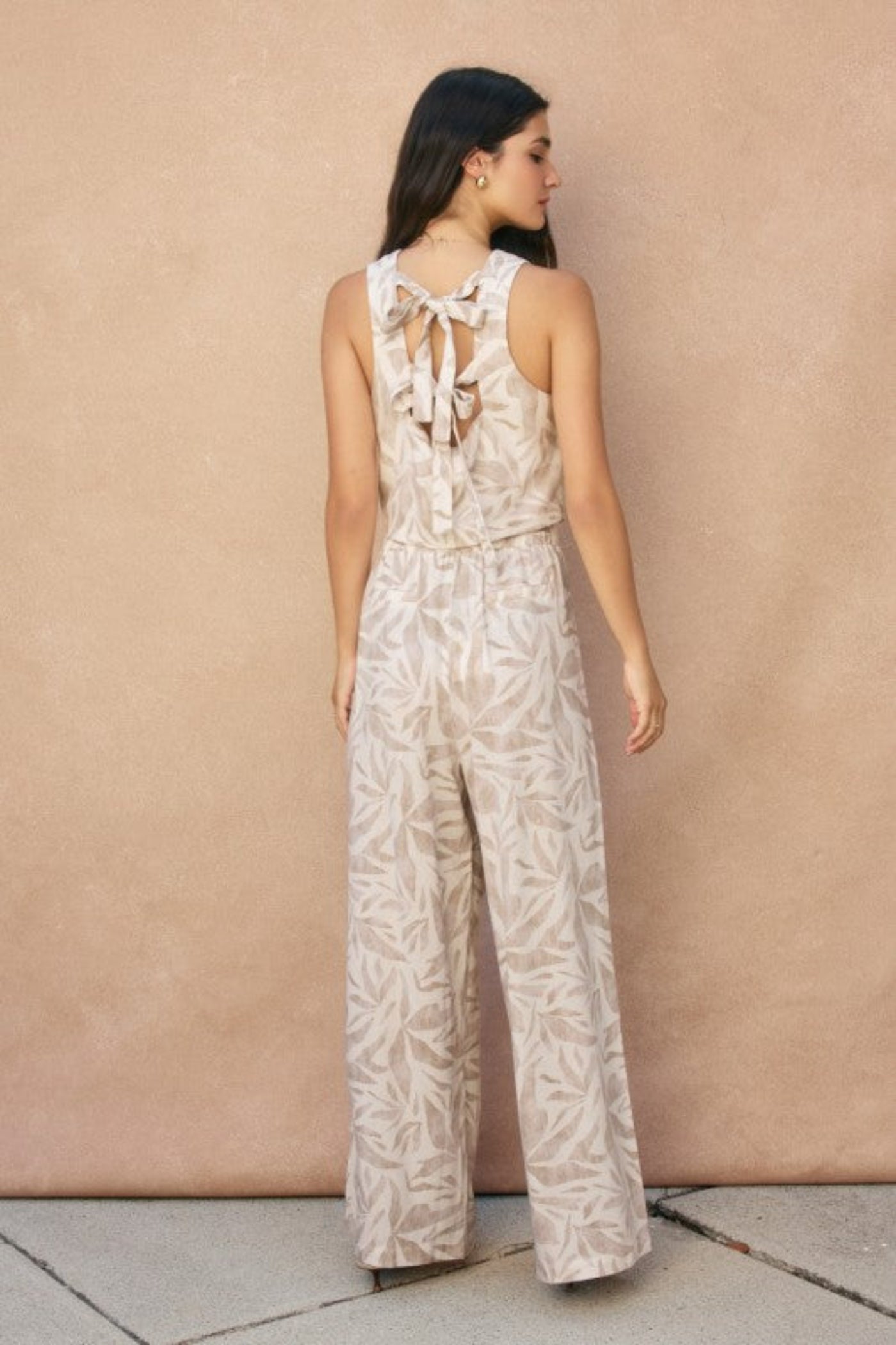 NAZLIA PLEATED TROPICAL PANTS