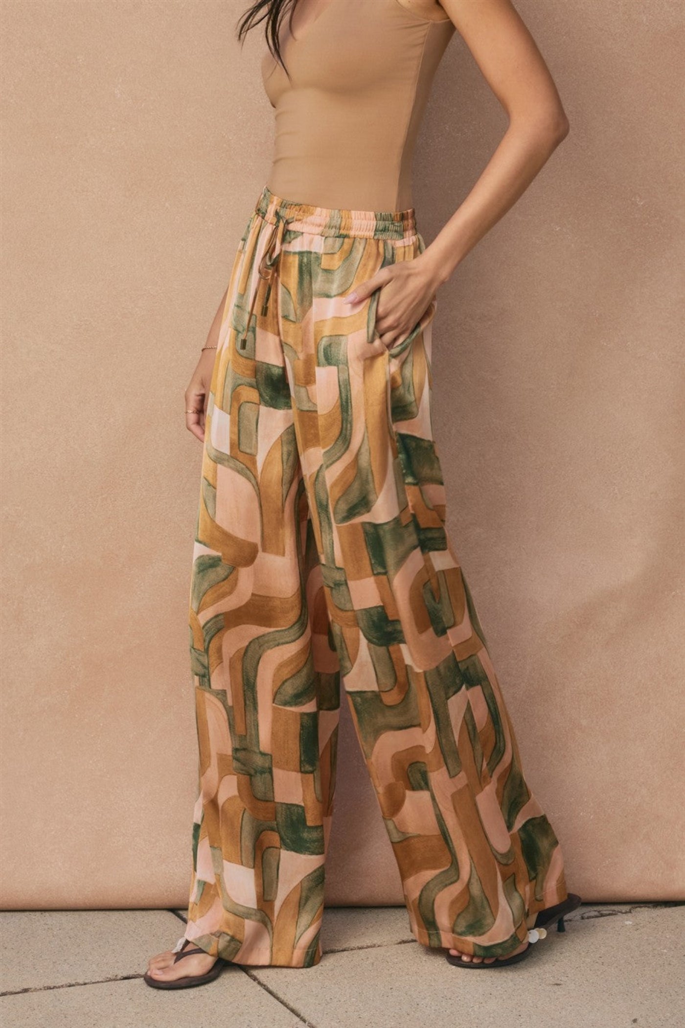 PRINT PANTS WITH POCKETS