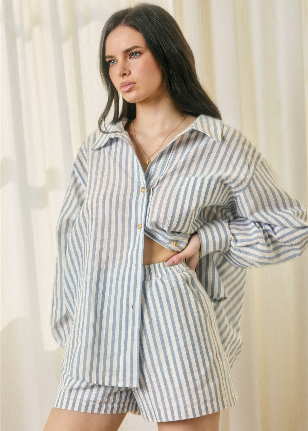 BRANDY BUTTON DOWN TOP