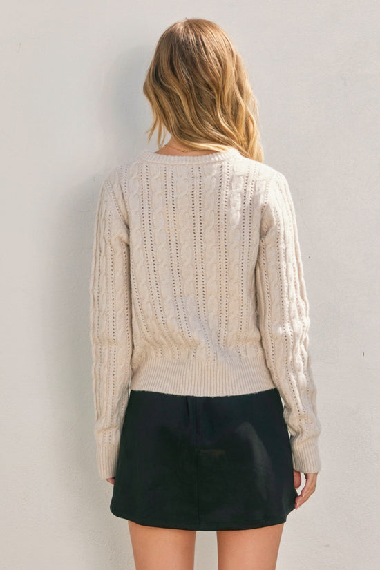 DRESS FORUM CABLE KNIT SWEATER