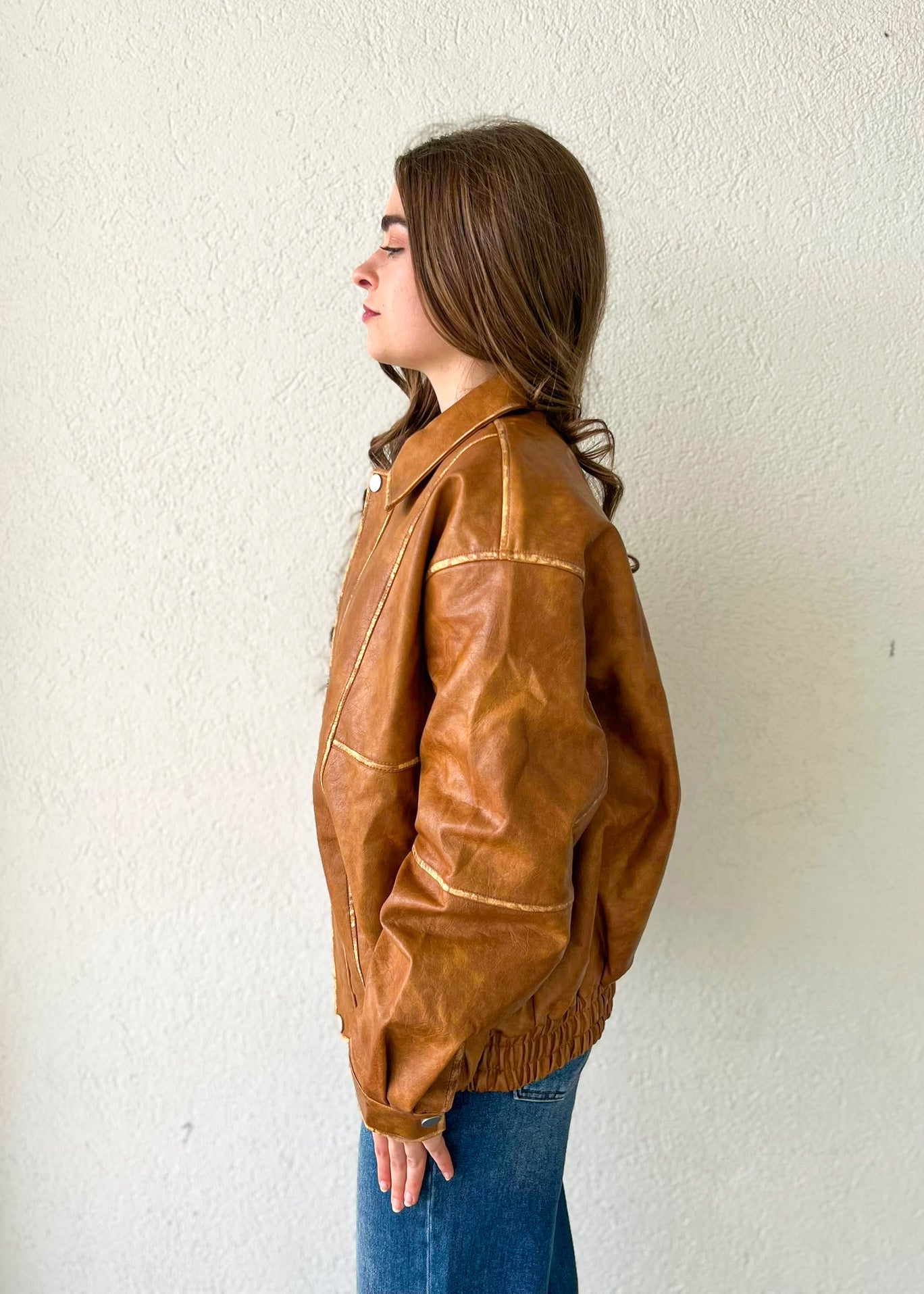 VINTAGE TAN LEATHER JACKET