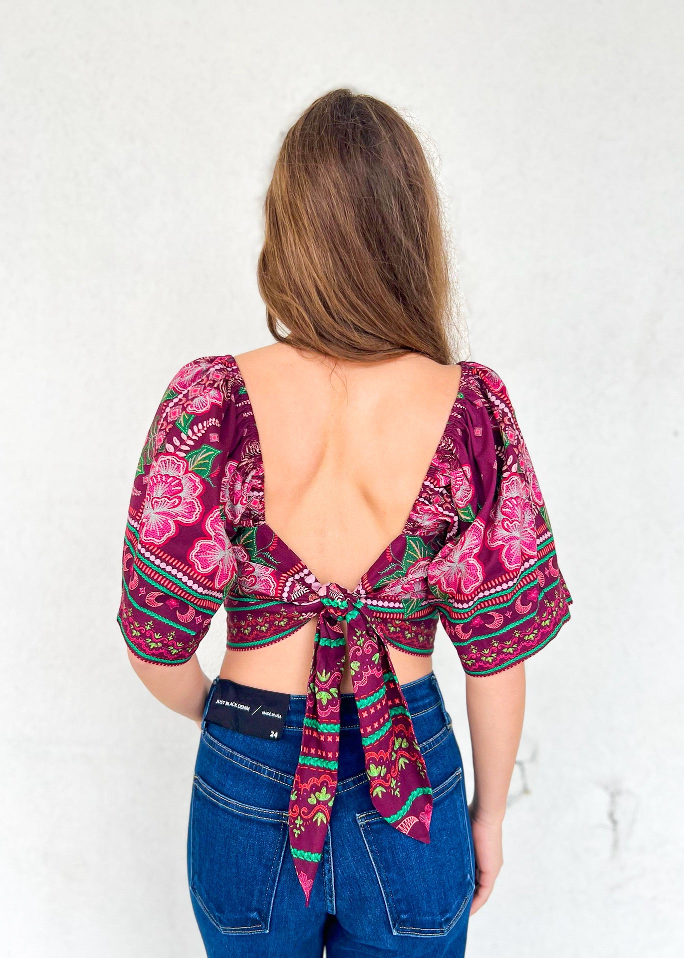 OPEN BACK TIE TOP