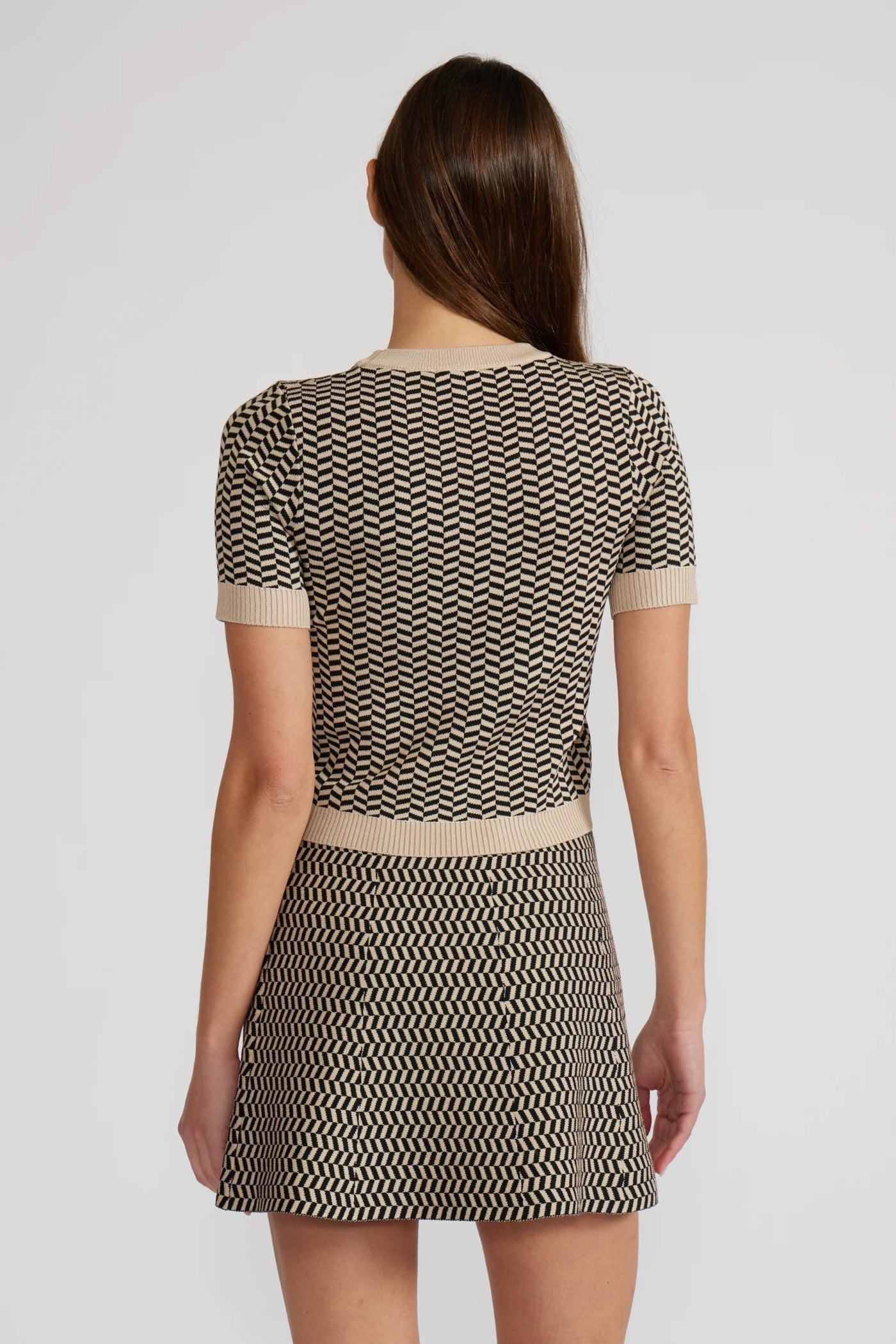 LUCY PARIS PIP PRINTED KNIT SKIRT