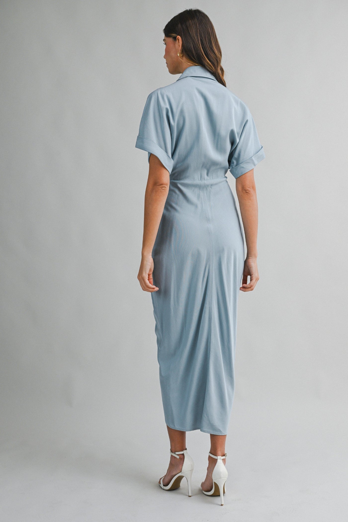 MAGGIE DENIM MIDI DRESS