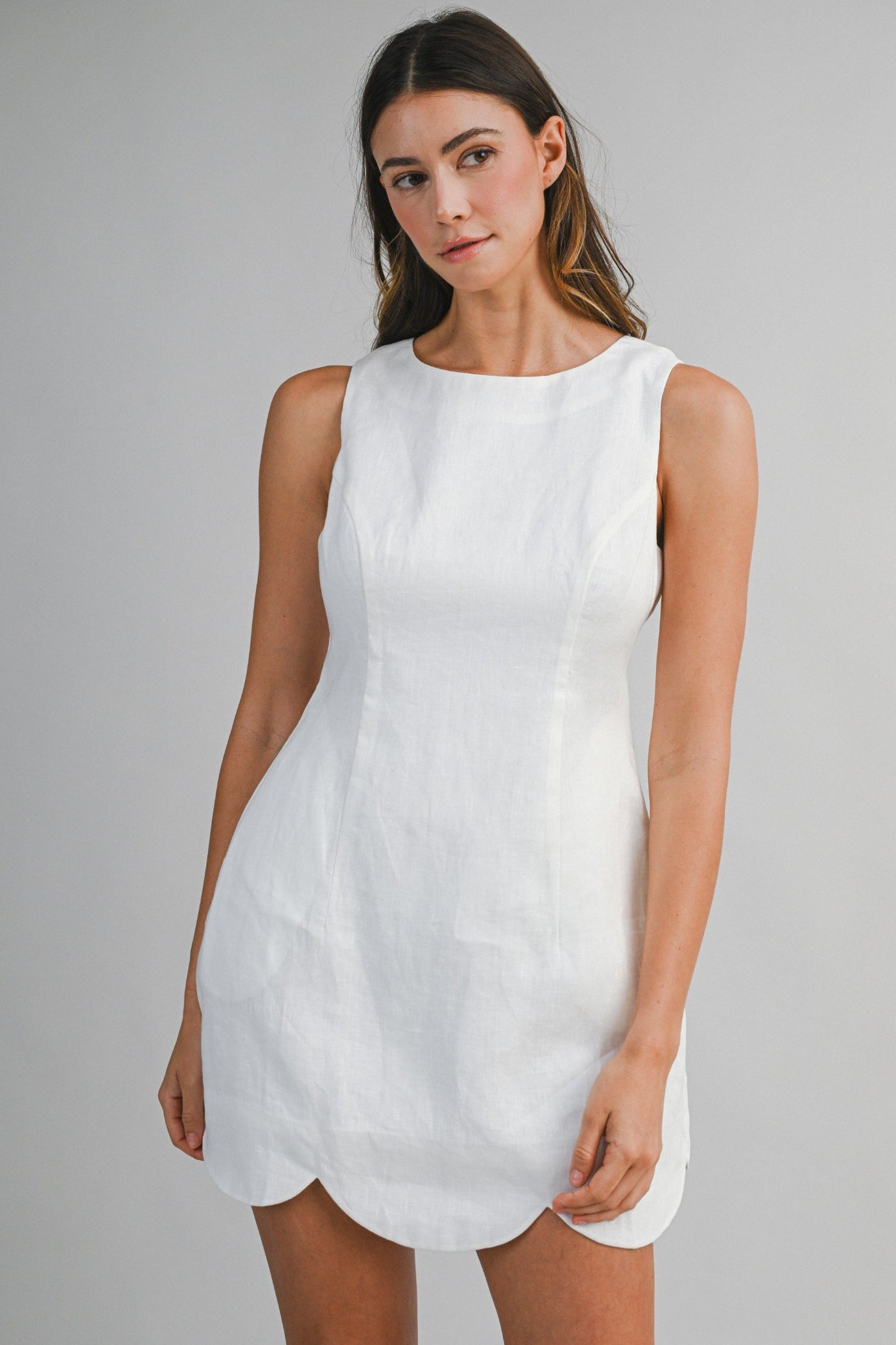 GABRIELLA LINEN MIDI DRESS