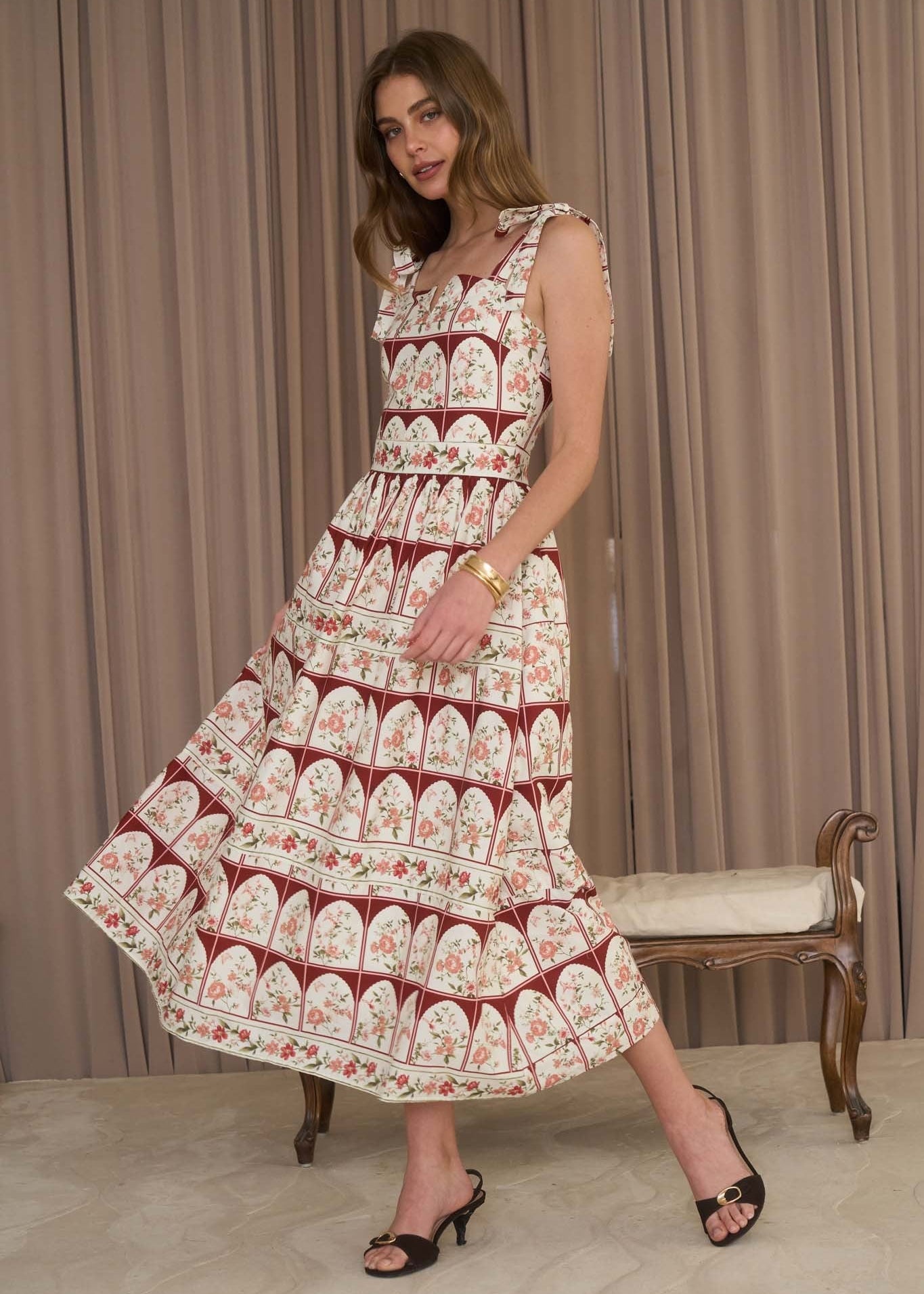 VANESSA FLORAL MIDI DRESS