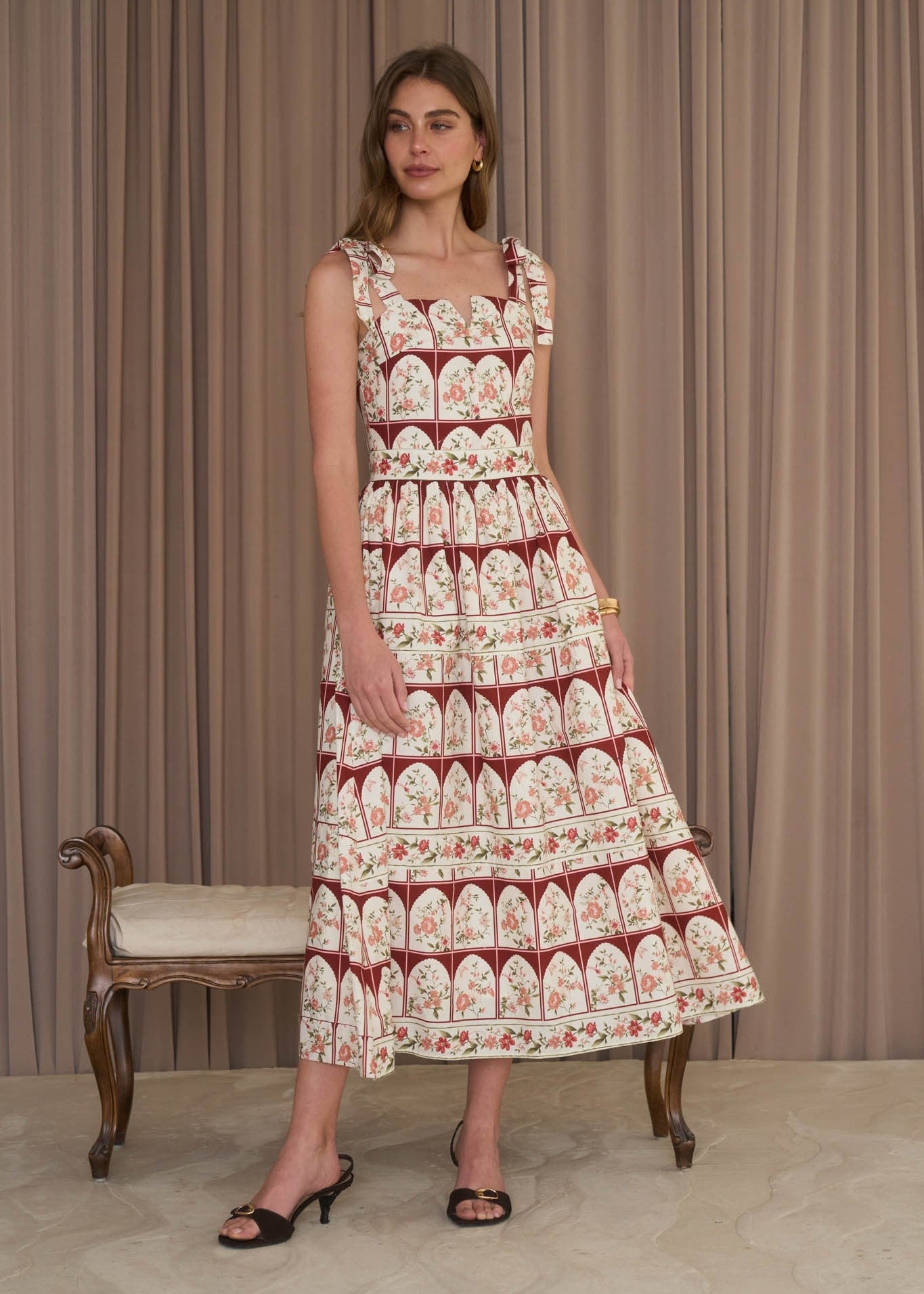 VANESSA FLORAL MIDI DRESS