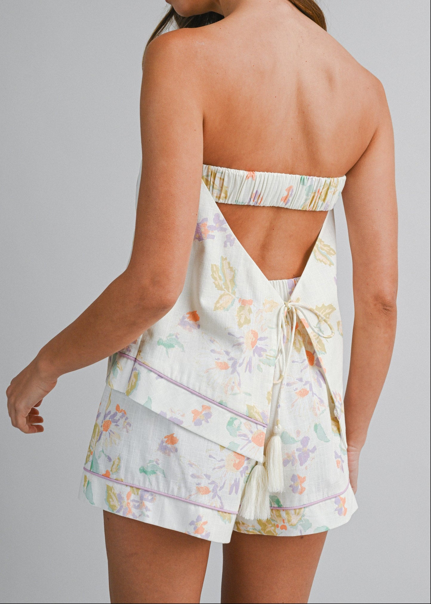 BETTY FLORAL LINEN SHORTS