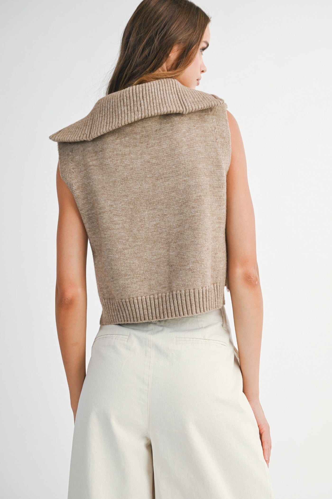 JJXX Damen Jxflorence Twist Half Zip Knit Vest Pullover – Lässiger Strickweste Mit Reißverschluss, Von Jack & Jones