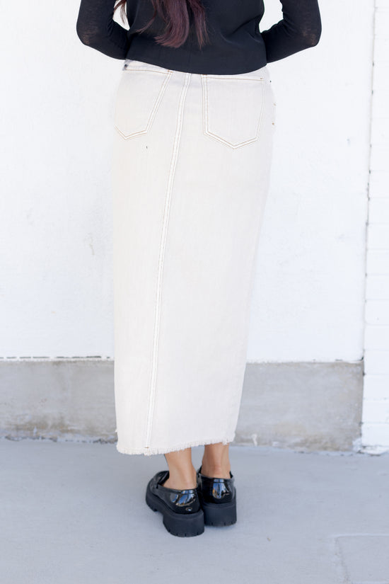 Load image into Gallery viewer, MIDI SKIRT BEIGE
