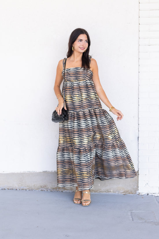 Load image into Gallery viewer, earth toned maxi dress

