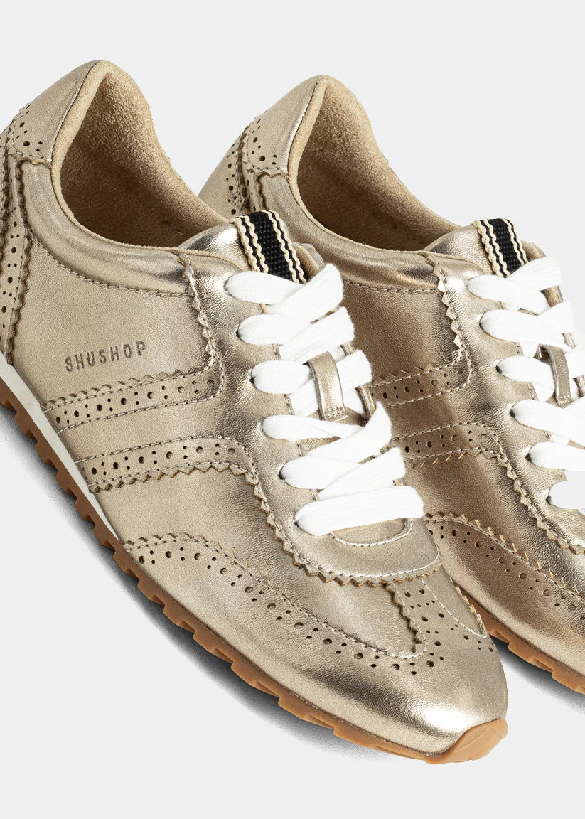 SHU SHOP THE PENELOPE GOLD SNEAKERS