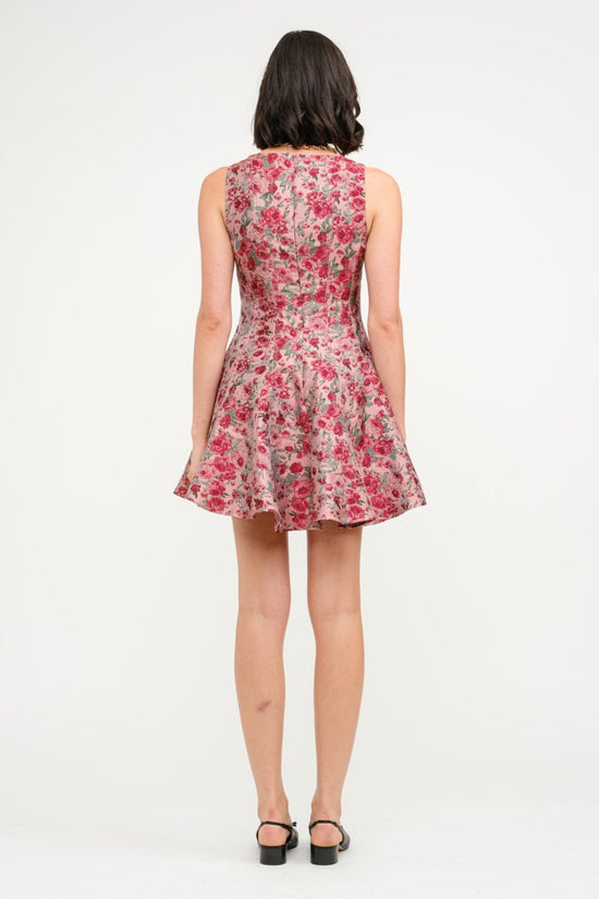 SOFIE THE LABEL CECILIA DRESS – FLORAL JACQUARD MINI DRESS