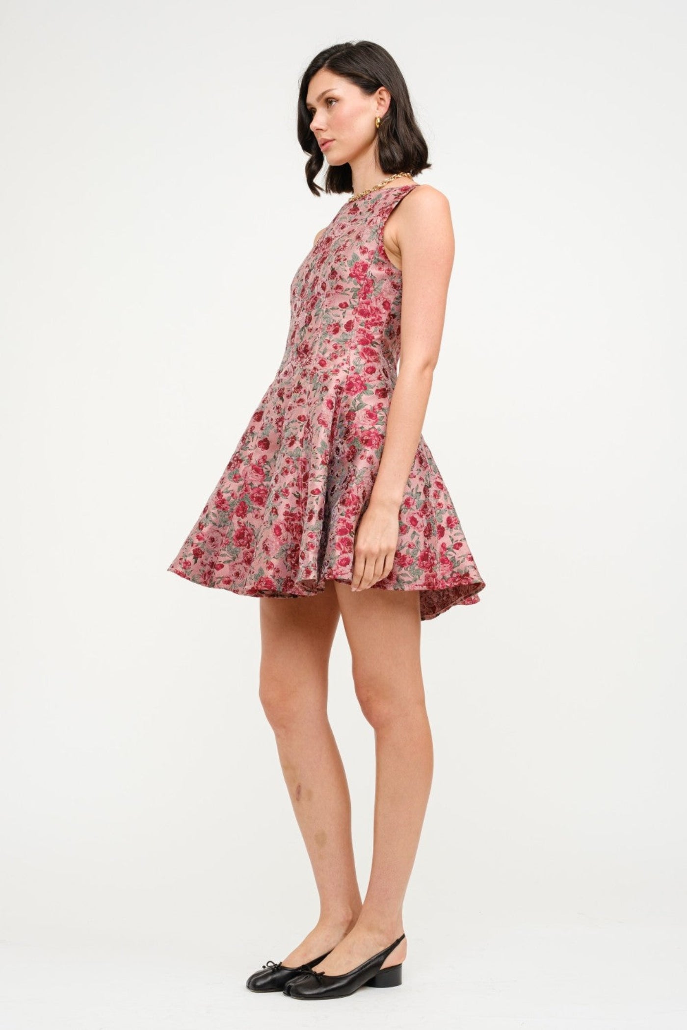 SOFIE THE LABEL CECILIA DRESS – FLORAL JACQUARD MINI DRESS