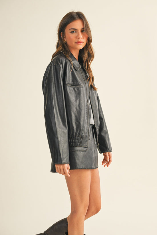 COLLARED BOMBER JACKET 