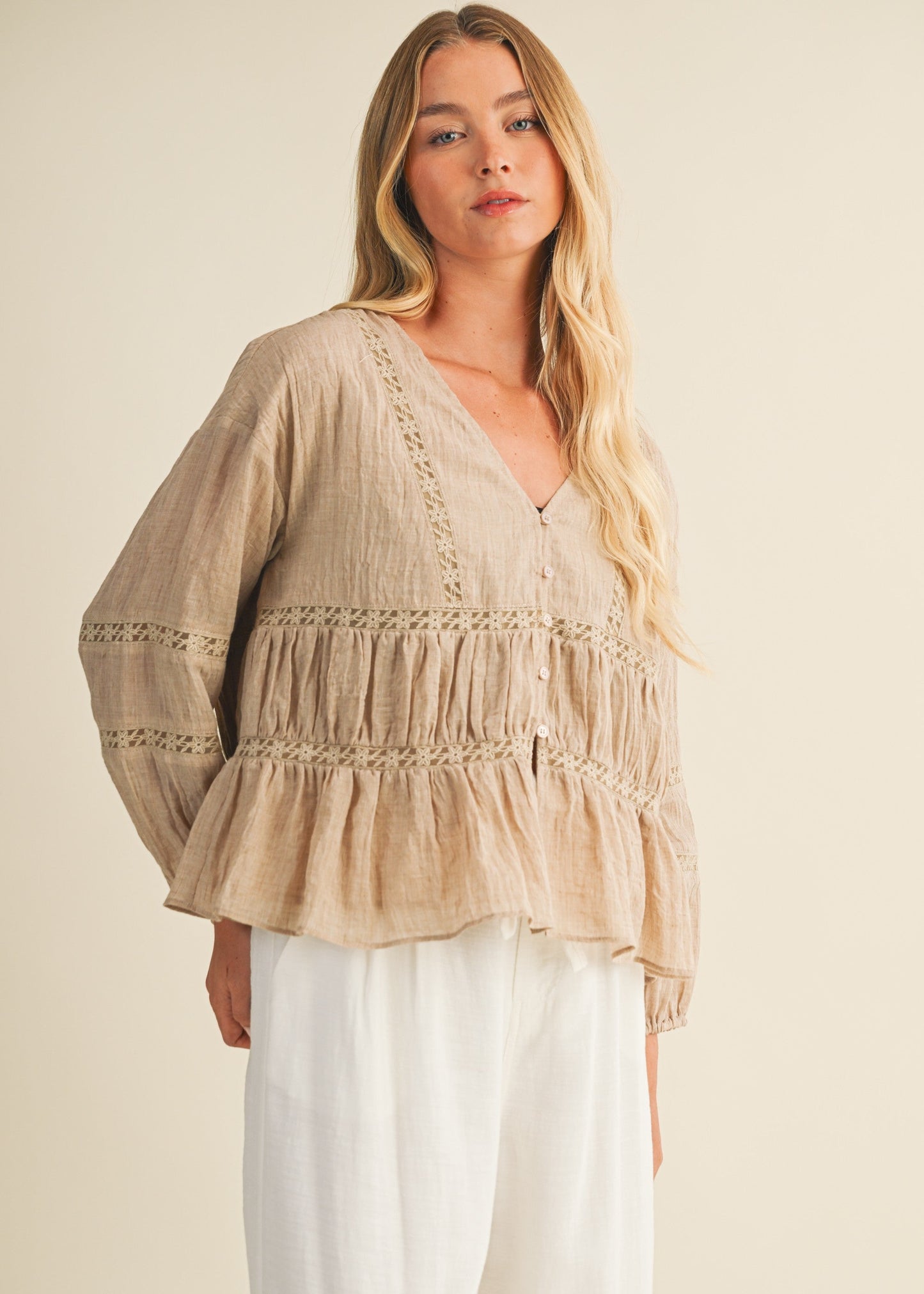 JESSICA RUFFLE BLOUSE