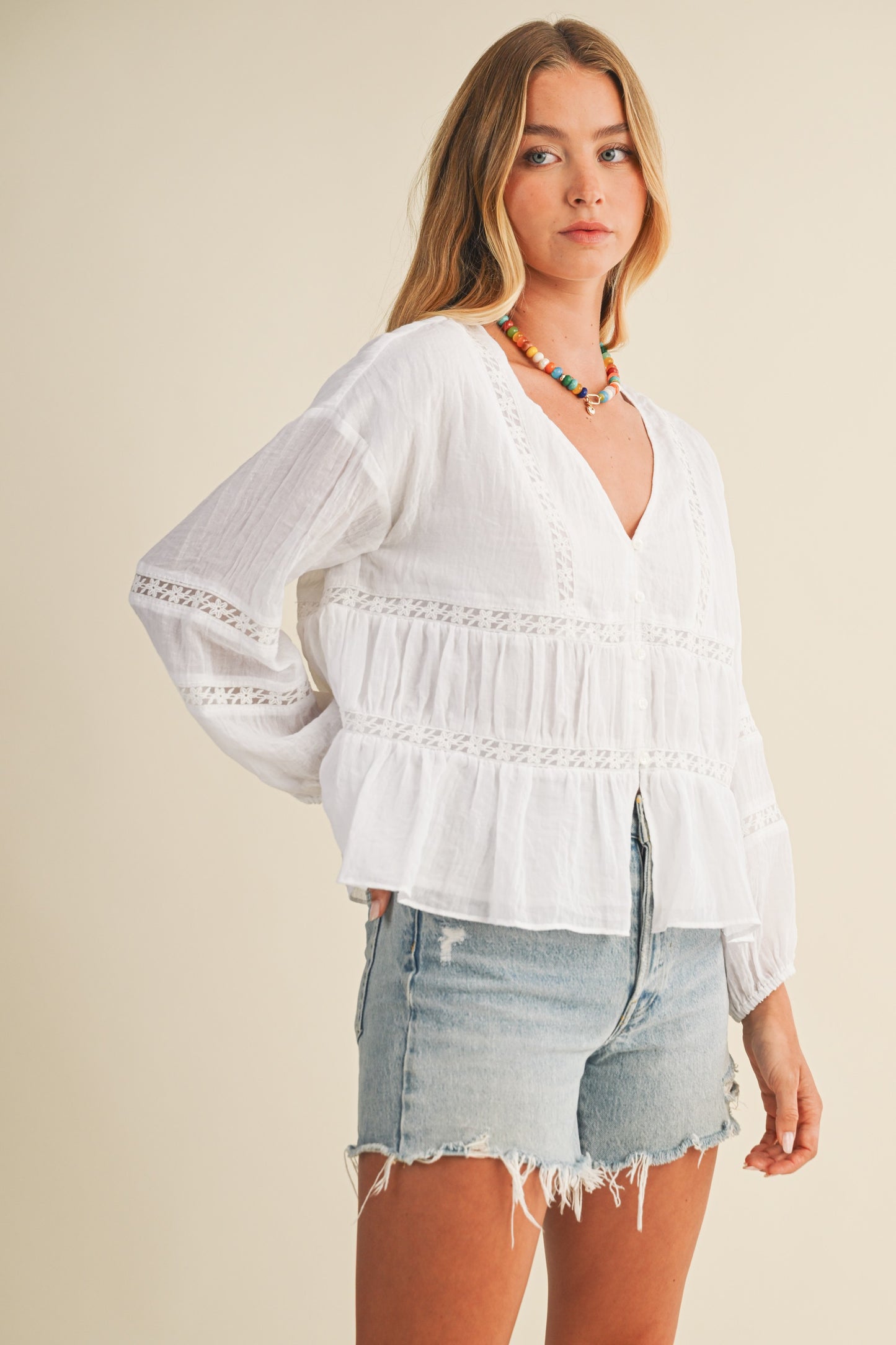 JESSICA RUFFLE BLOUSE