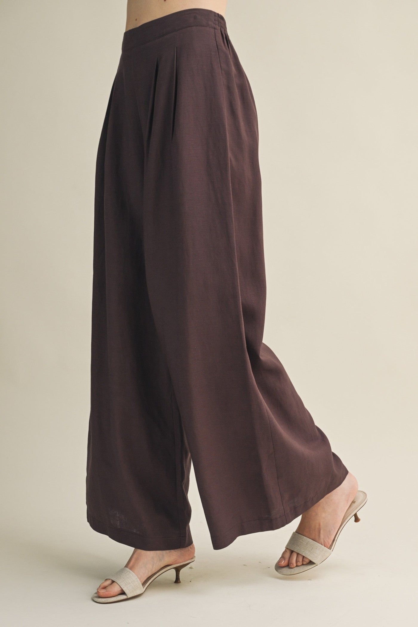 ESPRESSO WIDE-LEG PANTS