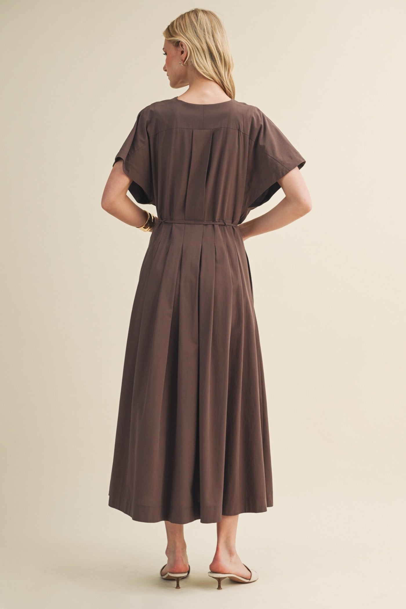 STEVIE COCOA MIDI DRESS