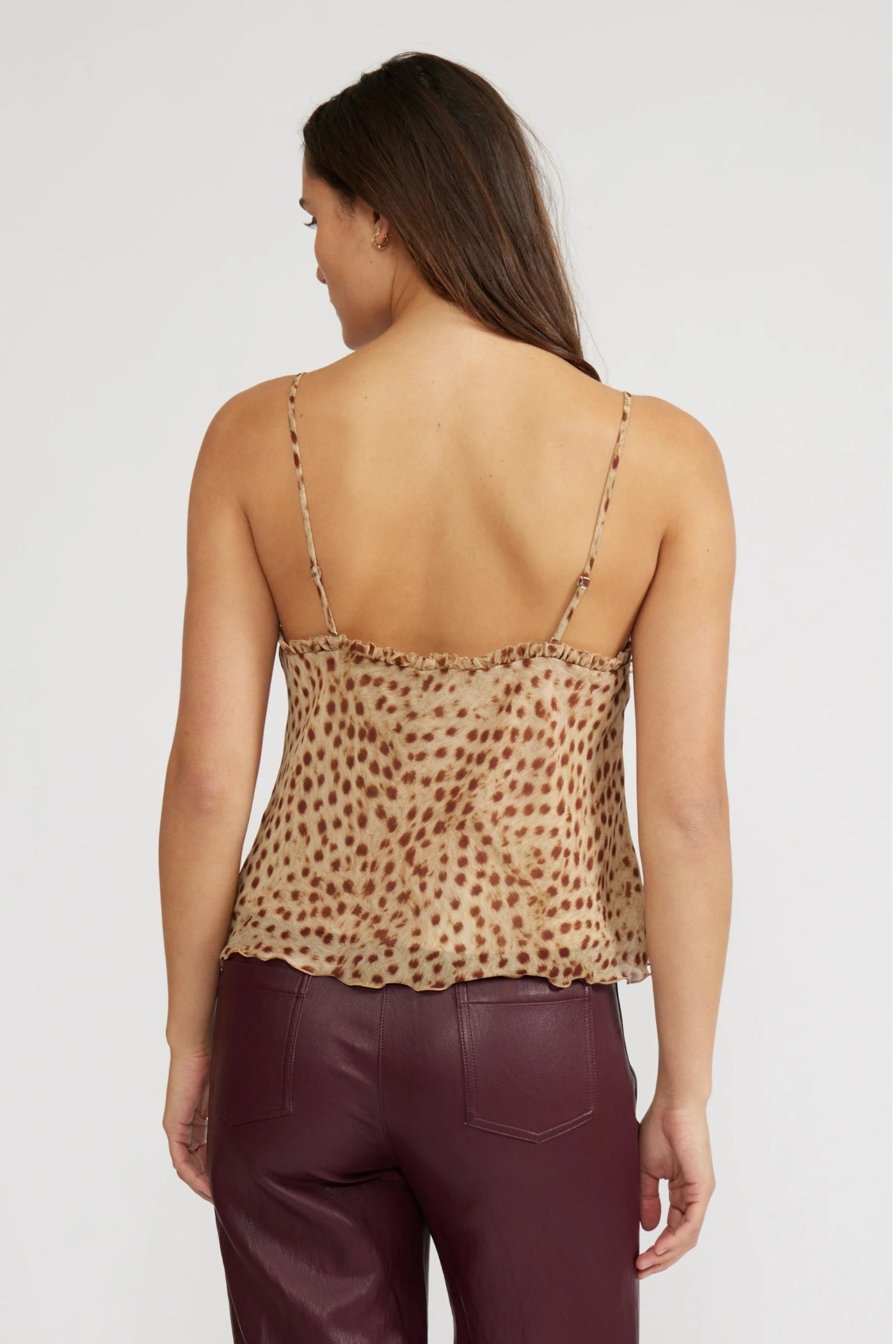 LUCY PARIS CAMILA CHEETAH RUFFLE TANK