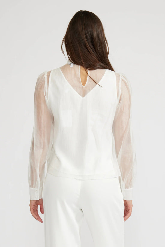 WHITE SHEER BLOUSE