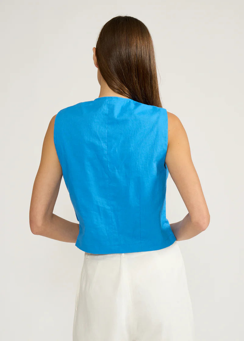 HAYLEY SLEEVELESS WRAP TOP